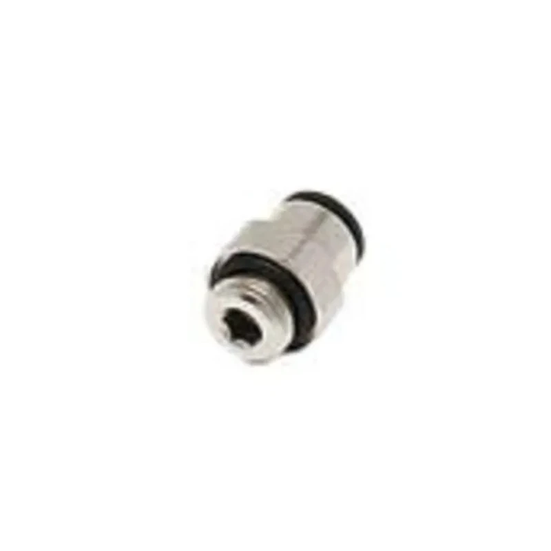 Legris Pneumatic Fitting Series Male Threaded-to-Tube 1/2 in G Thread with 8 mm Push-in Connection Brass Nickel Finish LF3000