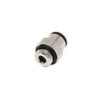Legris Pneumatic Fitting Series Male Threaded-to-Tube 1/2 in G Thread with 8 mm Push-in Connection Brass Nickel Finish LF3000