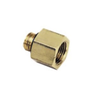 Legris LF3000 Series Male/Female Pneumatic Fitting Brass Nickel Finish G 1/8 Male to G 3/8 Female 150°C 250 bar 0169 10 17