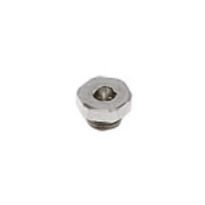 Legris 0222 Series Brass Plug Fitting for 6 mm Tube Size, G Thread Standard, 1/4 in Thread Size 0222 13 00