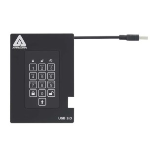 Apricorn Aegis Bio 3 Portable 1TB External HDD USB 3.0 Encrypted Hard Drive A25-3PL256-1000F