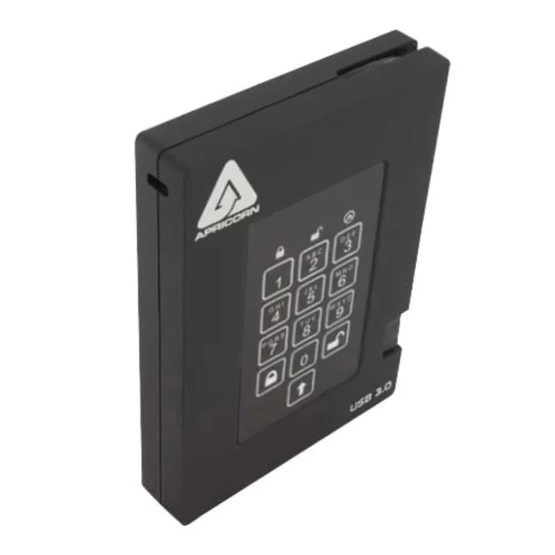 Apricorn Aegis Bio 3 Portable 1TB External HDD USB 3.0 Encrypted Hard Drive A25-3PL256-1000F