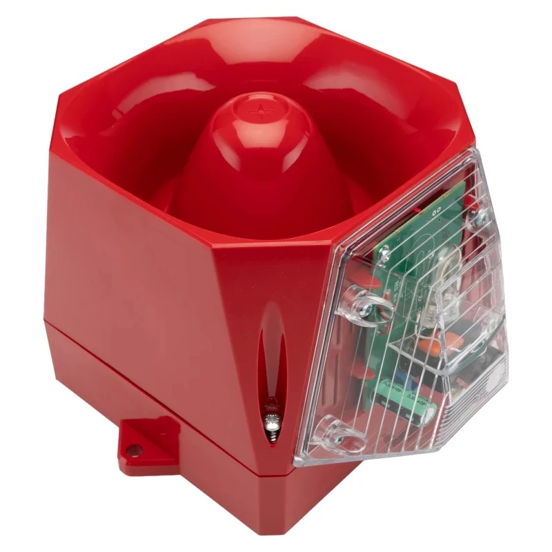 Eaton Clear Sounder-Beacon Combination IP66 115V DC Wall Mount 108 dB Midi Sounder 
