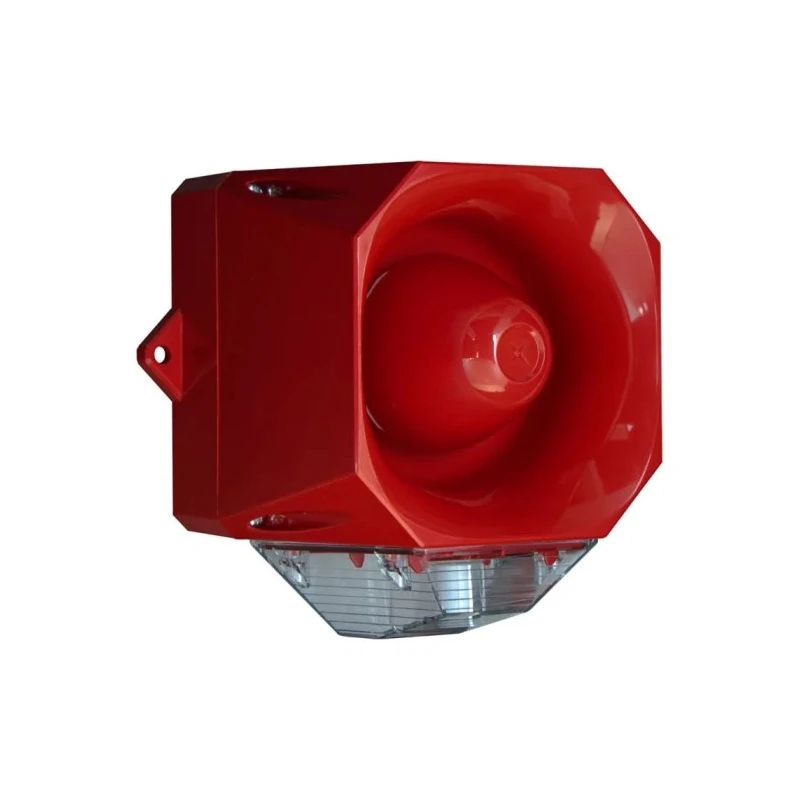 Eaton Clear Sounder-Beacon Combination IP66 115V DC Wall Mount 108 dB Midi Sounder 