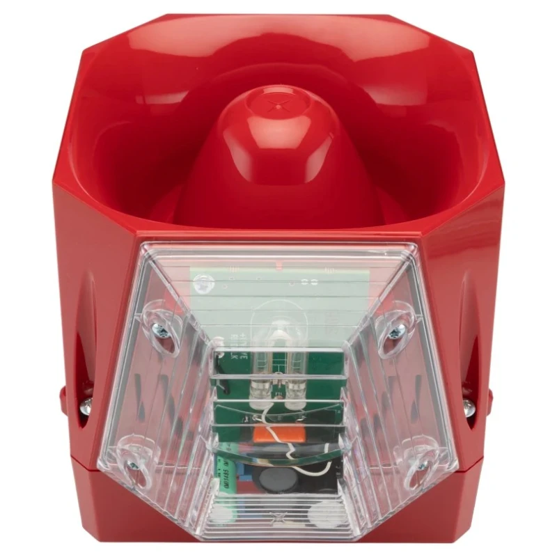 Eaton Clear Sounder-Beacon Combination IP66 115V DC Wall Mount 108 dB Midi Sounder 