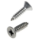 RS PRO Plain Stainless Steel Countersunk Head Self-Tapping Screw 19 mm Thread Size 10 180-724