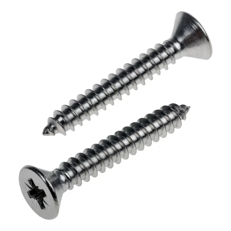 RS PRO Plain Stainless Steel Countersunk Head Self-Tapping Screw 32 mm Thread Size 10 Model 180-746