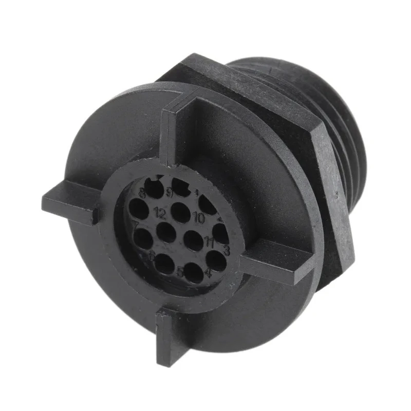 Bulgin Industrial Circular Connector 12 Contacts Rear Mount Socket Female IP68 Buccaneer 400 Series PX0413/12S