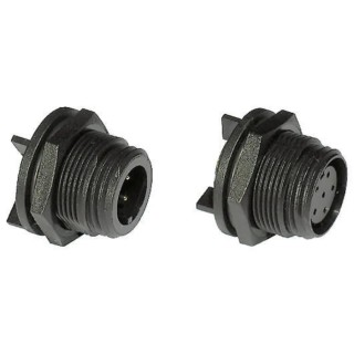Bulgin Circular Connector 3 Contacts Rear Mount Miniature Plug Male IP68 Buccaneer 400 Series PX0413/03P