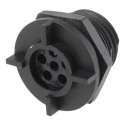 Bulgin Miniature Circular Connector, 6 Contacts, Rear Mount, Plug Male, IP68 Rated, Buccaneer 400 Series PX0413/06P