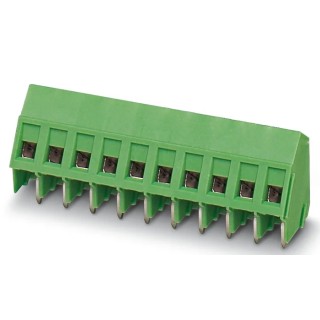 Phoenix Contact SMKDSP 1.5/ 6-5.08 Series Right Angle Wave Soldering Mount PCB Terminal Block, 6 Contacts, 5.08 mm 1733619