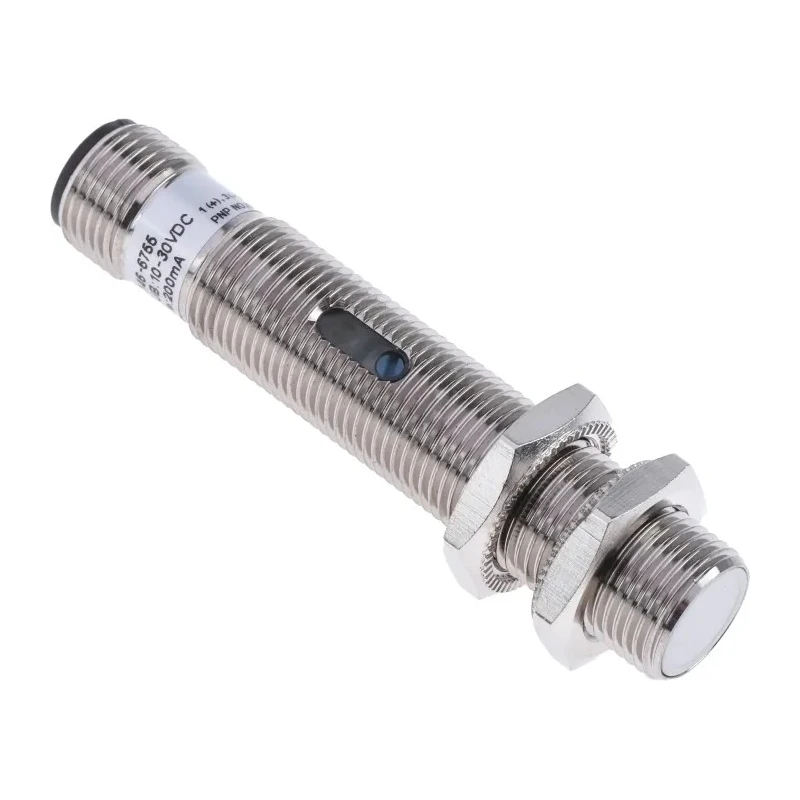 RS PRO Threaded Barrel Capacitive Proximity Sensor 2 mm Detection, M12 x 1, PNP 200mA 30V 1000 V ac 30 V dc 146-6755