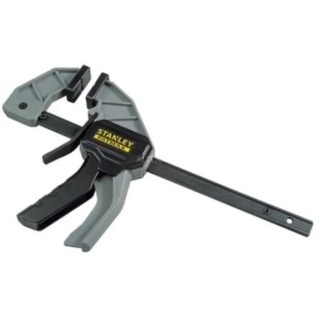Stanley Tools Quick Clamp Clamp 150 mm Jaw Opening x 60 mm Jaw Depth, Steel Resin Body, Black FMHT0-83232