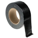 RS PRO Black Gloss Finish Duct Tape 50mm Width 50m Length, Rubber Resin Adhesive 146-6828