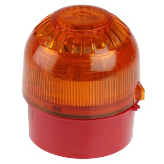 Klaxon Sonos Series Amber Beacon-Sounder Combination IP65 230V AC Base 102dB PSS-0096