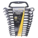 GearWrench 12-Piece Ring Spanner Set, Alloy Steel, Sizes 8 to 19 mm, Chrome Finish 9412BE