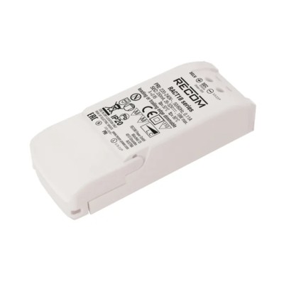 Recom IP20 1 Output 18W 350mA Constant Current LED Driver, 26V-52V, AC 198-264V Input