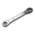 RS PRO Ratchet Ring Spanner Double Ended 13 to 14 mm Chrome Vanadium Steel Black Finish 181-812