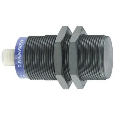 Telemecanique Sensors Threaded Barrel Inductive Proximity Sensor M30 x 1.5 NPN OsiSense XS 48V dc 22 mm XS230AANAM12