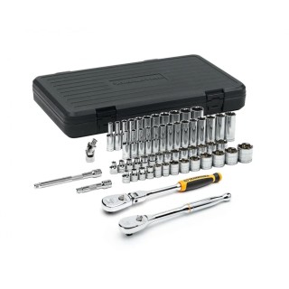 GearWrench 57-Piece 3/8 in 6 Point Chrome Vanadium Steel Socket Set 80550