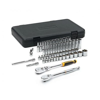 GearWrench 57-Piece 3/8 in 6 Point Chrome Vanadium Steel Socket Set 80550