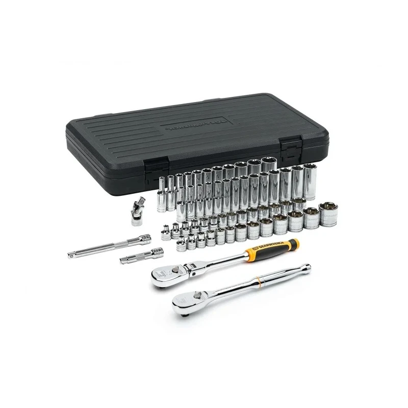 GearWrench 57-Piece 3/8 in 6 Point Chrome Vanadium Steel Socket Set 80550