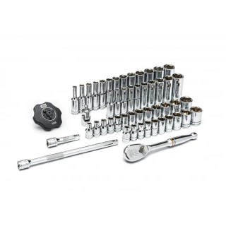 GearWrench 51-Piece 1/4 in Drive Deep and Standard Socket Set Chrome Vanadium Steel 80300