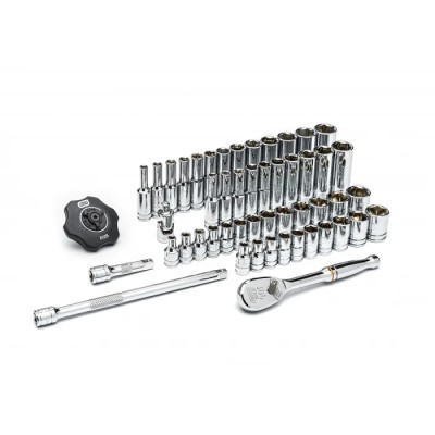 GearWrench 51-Piece 1/4 in Drive Deep and Standard Socket Set Chrome Vanadium Steel 80300