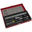 CK 39-Piece 1/4 in Standard Socket Set Chrome Vanadium Steel Satin Chrome Finish T4655
