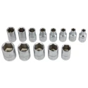 CK 39-Piece 1/4 in Standard Socket Set Chrome Vanadium Steel Satin Chrome Finish T4655