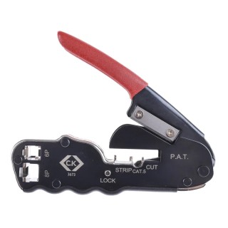 CK T3 Crimp Tool for RJ45 and RJ11 Connectors, Plain Handle, 140mm Length RJ45