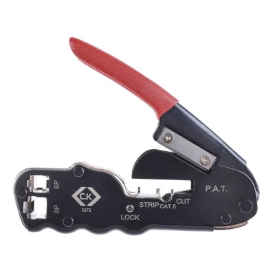 CK T3 Crimp Tool for RJ45 and RJ11 Connectors, Plain Handle, 140mm Length RJ45