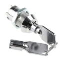 Lorlin Key Switch SPST 2A 2-Way Zinc Alloy Housing, Round Bezel, 240V AC LS300