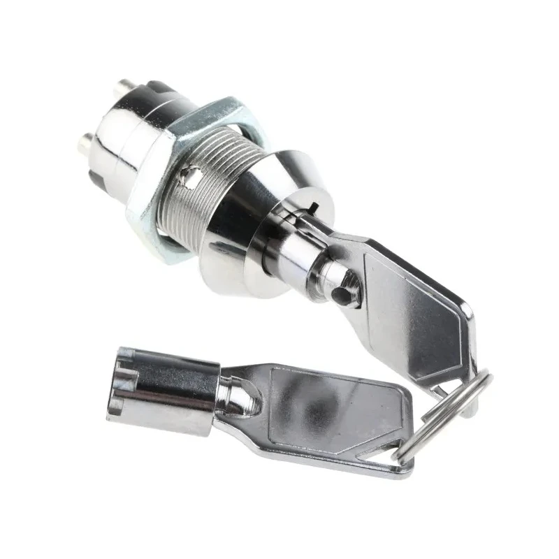 Lorlin Key Switch SPST 2A 2-Way Zinc Alloy Housing, Round Bezel, 240V AC LS300