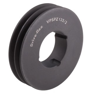 RS PRO Pulley Cast Iron, Steel with 57mm Bore Diameter SPZ/Z PULLEY 125X2