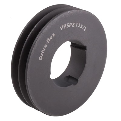 RS PRO Pulley Cast Iron, Steel with 57mm Bore Diameter SPZ/Z PULLEY 125X2