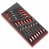 Facom 12-Piece Ratchet Combination Spanner Set 8 to 19 mm Foam Module MODM.467J12SLS