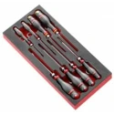 Facom Phillips Standard Screwdriver Set, 8-Piece with PROTWIST® Slotted and Phillips Screwdrivers MODM.AN1SLS