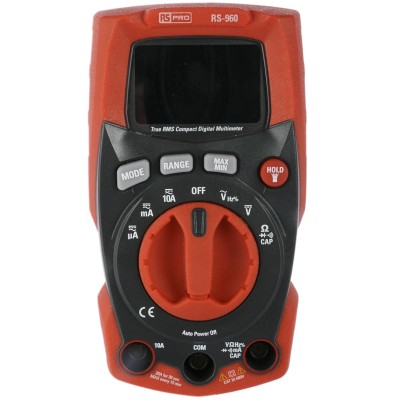 RS PRO Handheld Digital Multimeter 600V True RMS LCD Display Model RS-960
