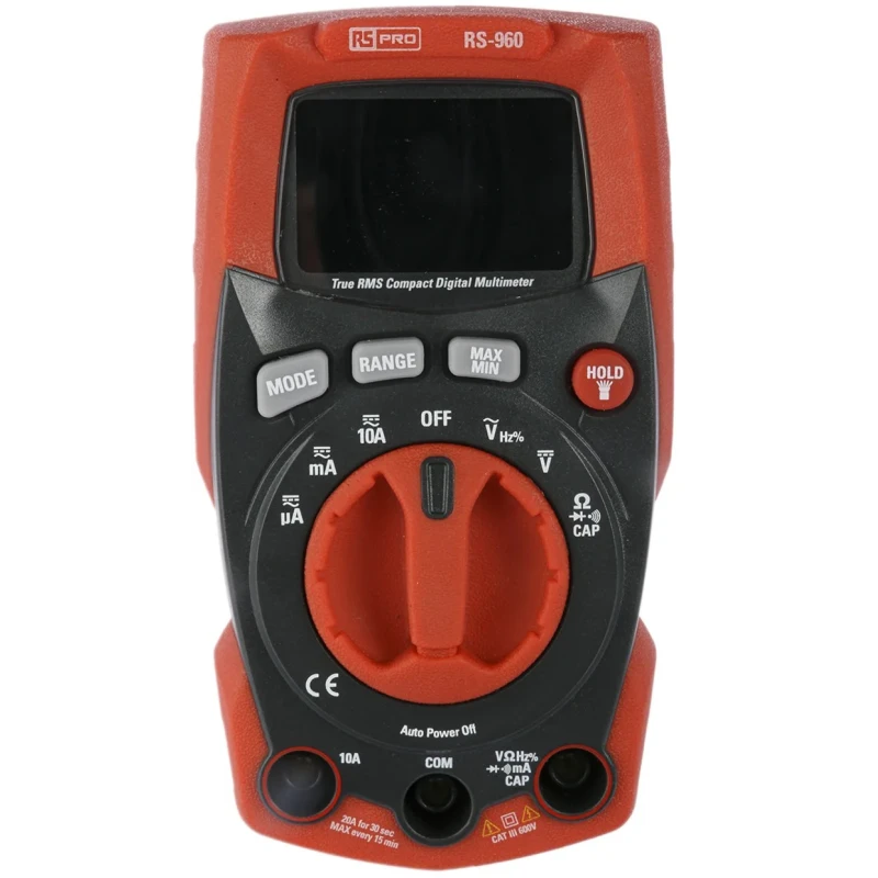 RS PRO Handheld Digital Multimeter 600V True RMS LCD Display Model RS-960