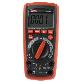 RS PRO Digital Handheld Multimeter True RMS 10 A AC, 10 A DC, 1 kV AC RS-9963T