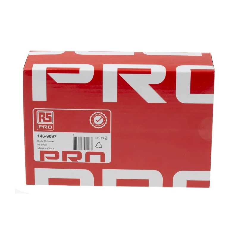 RS PRO Digital Handheld Multimeter True RMS 10 A AC, 10 A DC, 1 kV AC RS-9963T