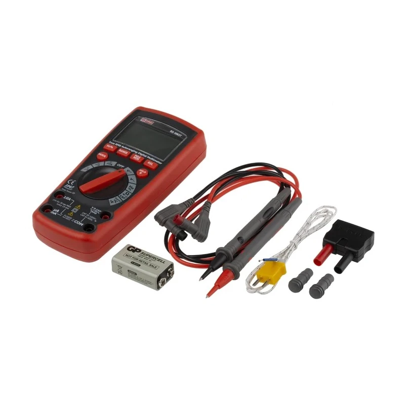 RS PRO Digital Handheld Multimeter True RMS 10 A AC, 10 A DC, 1 kV AC RS-9963T