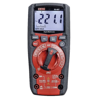 RS PRO Heavy Duty Handheld True RMS Digital Multimeter 1kV AC/DC, CAT III CAT IV 1000V, LCD Display RS-965