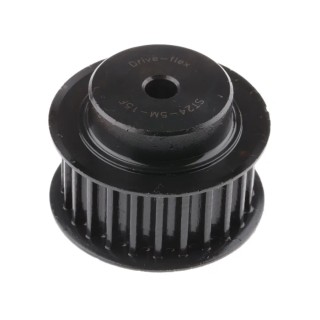 RS PRO Steel Timing Belt Pulley 15 mm Belt Width, 5 mm Pitch, 24 Teeth PB PULLEY 5M-15MM 24T
