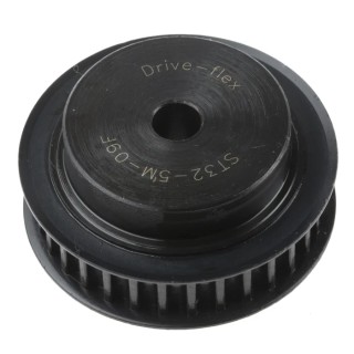 RS PRO Steel Timing Belt Pulley 9 mm Width 5 mm Pitch 32 Teeth PB PULLEY 5M-09MM 32T