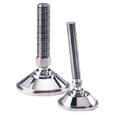 Nu-Tech Engineering M20 100 mm Diameter Stainless Steel Adjustable Foot 3000 kg Static Load Capacity 10 ° Tilt Angle A080/007