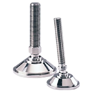 Nu-Tech Engineering M16 70 mm Diameter Adjustable Foot Stainless Steel 2000 kg Static Load Capacity 10 ° Tilt Angle A080/008