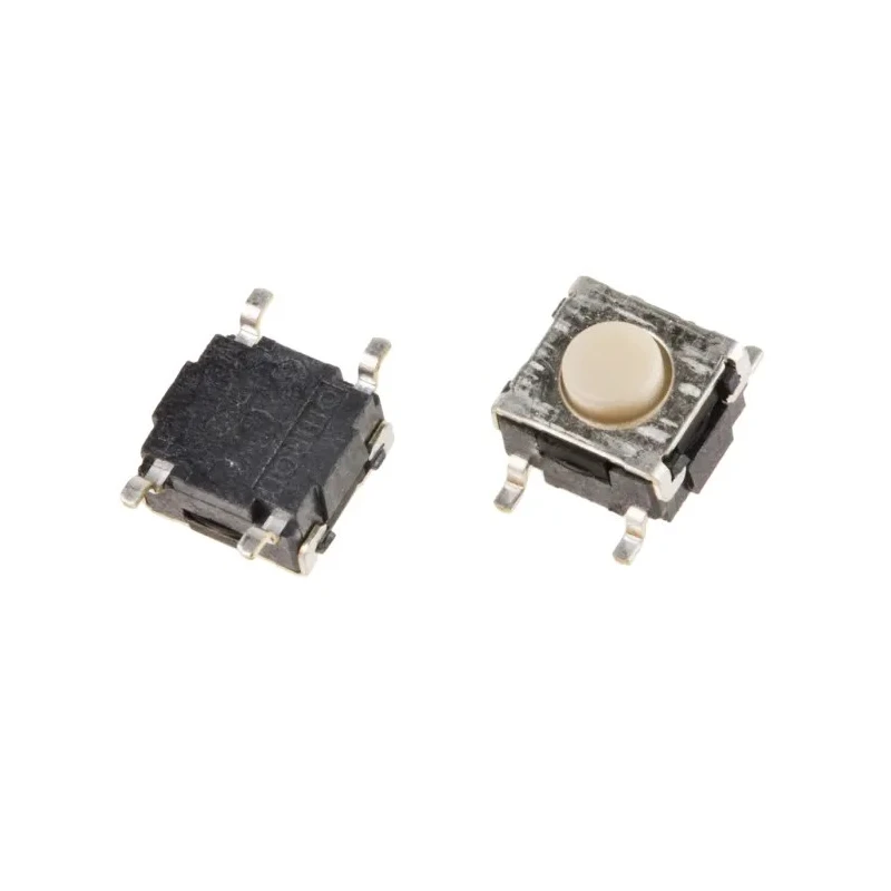 Omron IP67 Cream Tactile Switch Button 0.55 mm SPST 50mA 24 V dc Surface B3S-1000