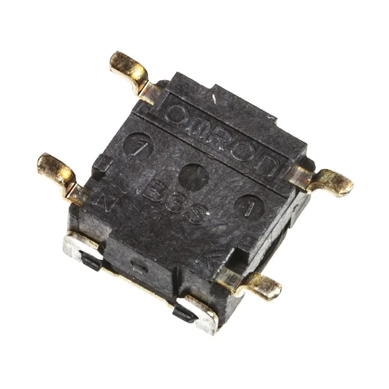 Omron Black Tactile Switch Button 0.55 mm SPST 50mA 24 V dc Surface Mount B3S-1002